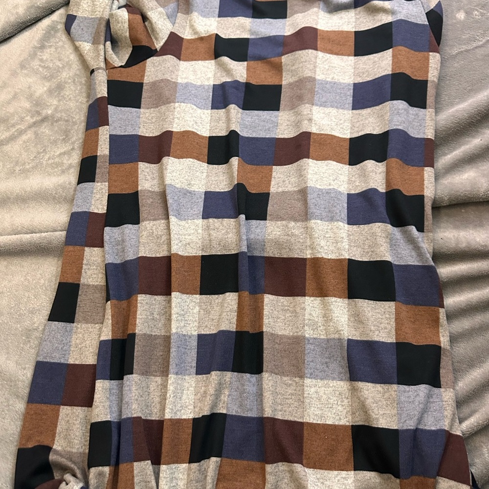 Plaid Women's Cardigan Sweater